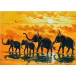 5D DIY teemantmaaling Aafrika elevant Animal t&auml;is&uuml;mmarguse tikandiga ristpistes 20X30CM