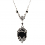 BLUELANSI KAELAKE Imeline kalliskivist ripats S&otilde;rmus Nahkhiirehelmed K&otilde;rvar&otilde;ngad Unisex Kaelakee Ehted Naiste kingitus Necklace must