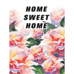 T&auml;is&uuml;mmargune teemantmaal Sweet Home DIY Teemanttikandid Rhinestone pilt 20X30CM