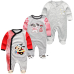 3 tk Beebipoiste riided Vankrid vasts&uuml;ndinud t&uuml;drukutele T&auml;isvarrukatega puuvillased imikute v&auml;ikelaste riided roupas de bebe 6M mitmev&auml;rviline