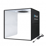 PULUZ Lightbox Mini fotostuudio valguskast 6 v&auml;rvi taustaga pildistamistelgi komplekt 80 tk LED must