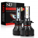 2tk Mini H4 H7 LED pirn auto esitule lamp H1 H3 H8 H11 Led 9005 HB3 9006 HB4 12000LM 6000K valge auto udutulede esituli H11 H8 H9