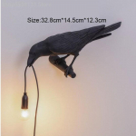 Bird laualamp Moodne vaigust Crow laualamp elutuppa magamistoa valgusti seinalambi kodukaunistuseks 4