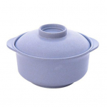 Ohutu kiirnuudlikauss Kuumakindel kergesti puhastatav purunematu ja kerge kauss k&auml;epidemega nuudlite jaoks sinine