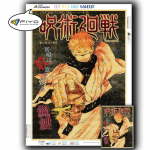 5D DIY Teemanttikandid Anime Jujutsu Kaisen Pilt kivist teemantmaali paberist Vintage plakat Teemantmosaiik n&auml;put&ouml;&ouml; Kodukaunistus Full Round 20X30CM