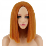 MERISIHAIR Naiste l&uuml;hike sirge parukas ilma tukkideta Blondid s&uuml;nteetilised juuksed Bob Parukad Keskosa Loodus Must Punane Roosa Oranž Cosplay Juuksed