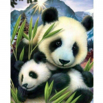 Uus 5D DIY Teemantmaaling Panda Teemanttikandid Loomade Ristpistes T&auml;isringi puur K&auml;sit&ouml;&ouml; Kodukaunistus K&auml;sitsi kingitus Full Round 20x30CM