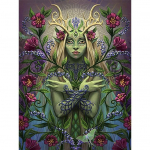 Uus 5D DIY t&auml;isteemantteemantmaal Lillehaldjas dekoratiivmaal Ristpistes teemant Full Round 20x30CM