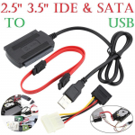 Sata/Pata/Ide draiv USB 2.0 adapteri konverteri kaabel 2,5 /3,5  k&otilde;vaketta jaoks must