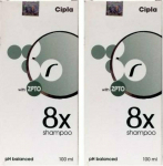 PACK OF 2 X Cipla 8X Shampoo100 ml