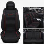 Viieistmeline t&auml;ielikult &uuml;mbritsetud autoistmepadi Four Seasons universaalne linasest riidest istmekate Spetsiaalne istmepadja istmekate must