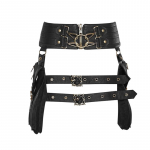 Retro Rock v&ouml;&ouml;rihmakott naistele Keskaegne Steampunk Cosplay Hip Hop Naiste kotid Rahakott V&auml;ike jalg must