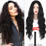 MISS PARUKAS Blond pikk laineline s&uuml;nteetilisest kiust parukas Halloweeni cosplay parukad naistele igap&auml;evaseks kandmiseks pruunid mustad looduslikud lainelised parukad CN