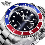 V&Otilde;ITJA 2022 uus meeste tipp automaatne mehaaniline lindiga kalender Water Ghost seeria k&auml;ekell, h&otilde;bedane roostevabast terasest veekindel helendav k&auml;ekell punane