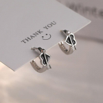 ANENJERY One Arrow augustamine S&uuml;damek&otilde;rvar&otilde;ngad Naiste isikup&auml;ra Disain Black Drop Glaze Hoop K&otilde;rvar&otilde;ngad Hulgim&uuml;&uuml;k