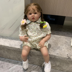 Pehmest silikoonist Reborn Girl anumatega beebinukk 60 CM 3D v&auml;rviga riidest keha elutruu k&auml;sitsi valmistatud pikkade juustega kunst Bebe s&uuml;nnip&auml;evakink