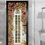 Akna v&auml;lisukse kleebis elutuppa Magamistoa DIY Isekleepuv tapeet Kodusisustus Ukseplakat Renoveerimine Lihtne kleepida 90x200cm(cut 2 pcs)