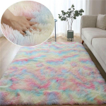 Uus vikerkaarevaip &Uuml;lekattega kohevad pl&uuml;&uuml;svaibad Suure suurusega libisemisvastased p&otilde;randamatid Lipsuv&auml;rviga kunstivaip Shaggy lastetoa elutoa voodivaip 200x300cm (79x118in)