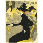 Les Tr&eacute;sors De Lily [A1201] - Retro metallist tahvel  Toulouse Lautrec  Jaapani diivan - 40x30 cm kollane