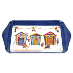 Les Tr&eacute;sors De Lily [R6783] - V&auml;ike melamiinist kandik 'Beach Cabins' sinine mitmev&auml;rviline - 21x14 cm sinine