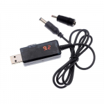 USB-astmelise muunduri kaabel DC5V kuni 9V 12V v&otilde;imendustoitekaabel alalisvoolupistikuga 5,5x2,1/2,5mm 3,5x1,35 mm must