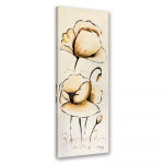 Feeby l&otilde;uenditr&uuml;kk, kollaseks maalitud lilled 30x90 beež