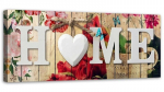 L&otilde;uendiprint Home Wooden Heart Shabby Chic 90x30 mitmev&auml;rviline