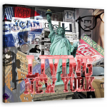 L&otilde;uenditr&uuml;kk New Yorgi popkunst 30x30 mitmev&auml;rviline