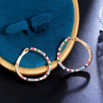 CMM elegantsed mitmev&auml;rvilised kuubikujulised tsirkoonist &uuml;mmargused kuukujulised rippk&otilde;rvar&otilde;ngad naistele trendikad kullav&auml;rvi ehted kuld