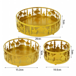 3PC/SET Mubaraki toidukandik Ramadani kaunistus Magustoidu koogialuse hoidik Kodu Islami moslemi peokaunistused 3pc/SET kuld