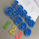 10 tk/komplekt suur 0-9 araabia numbriga k&uuml;psisel&otilde;ikuri vormid plastikust 3D-surutavad biskviit-fondant templid DIY s&uuml;nnip&auml;evakoogi kaunistus