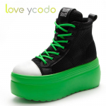 Love Ycodo naiste suvised &uuml;lipaksu tallaga v&otilde;rgust &uuml;lemised hingavad mugavad poolsaapad 33