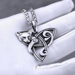 P&otilde;hjamaade Viking Wolf Head Celtic kaelakee meeste roostevabast terasest mood Odini loomade ripats kaelakee hip hop biker ehe kingitus