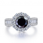 Bague Ringen 2 ct Roosad Moissanite S&otilde;rmused Sertifikaadiga Cham Daamile D V&auml;rviga VVS Moissanite kalliskivi Tutvumisleht Pulmapeo Juwerly Kingitus 8mm No.5 must