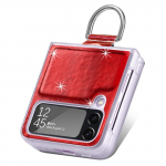 Kukumisvastane kaasaskantav s&otilde;rmer&otilde;nga &uuml;mbris Samsung Galaxy Z Flip4 5g Flip 4 Flip3 Flip 3 telefonitarvikud Samsung Flip4 jaoks for Samsung Z Flip 3 punane