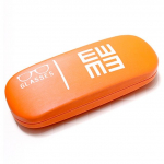 1 tk nahast prillide karp Naiste meeste kaasaskantavad lugemisprillid p&auml;ikeseprillid kaitsev k&otilde;va karbiga prillide kaitsehoidja oranž