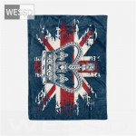 &Uuml;hendkuningriigi lipuga vooditekk Retrostiilis &Uuml;heinimese topelttekid Mood Flanell Dekoratiivne Diivanitekk Reisip&auml;ev Mitmeotstarbeline 80x100cm