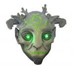 Halloweeni rohelise mehe p&auml;kapikk vanamehe lateksmask Forest Spirit Elfi mask kerge Cosplay peakattega kost&uuml;&uuml;mballi peo rekvisiidiga