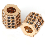 2 tk metallist kuue prisma tarvikud ehete komponentide meisterdamiseks v&otilde;lu kaunistamiseks 8*8mm 2pcs kuld