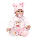 NPK 55 cm pehme keha silikoon bebes Reborn Baby Doll m&auml;nguasi t&uuml;drukutele Vasts&uuml;ndinud beebi magamamineku eelharidus 55cm white