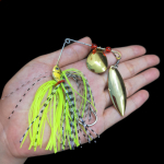 1tk Spinnerbaitid seelikuga ja rihmaga jigide peibutised ahvena bioonilise vobleri p&uuml;&uuml;giks