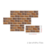 15cmx30cmx6cps marmorist isekleepuv seinakleebis mosaiiktapeet k&ouml;&ouml;gi &otilde;likleebis Vannitoa veekindla plaadi kleebis 1 Set of 6 PCS