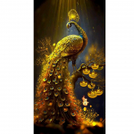 5D teemantmaaling Kuldne paabulinnu ristpistes Loomade Teemanttikandid M&uuml;&uuml;k Mosaiik Rhinestone Pictures Kodukaunistus Full Round 20x40CM