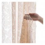 Pitskardin Kergesti paigaldatav Punch Free, &uuml;hev&auml;rviline 200x140cm Prantsuse stiilis Magamistoa Aken Marli Kodukaunistus 200cm kerge kohvi v&auml;rv