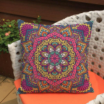 Lilla mandala lillemustriga padjakate India Tai budism kodu dekoratiivne padjakate puuvillane linane padjap&uuml;&uuml;r 450mm*450mm