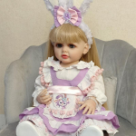 55 cm t&auml;ispehmest silikoonist keha Reborn Baby Girl Doll Smile Babies Maalitud nukum&auml;nguasjad S&uuml;nnip&auml;evakingituseks