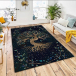 Egiptuse elupuu keldi 3D vaip Kodukaunistus Elupuu vaip Dekoratiivne Vana-Egiptus P&otilde;randavaip Vaip Kuld Ver elutuba 40x120cm