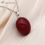 Moodne v&auml;rviline munakujuline ovaalne akr&uuml;&uuml;lhelmestega ripats kaelakee naistele pulmapeo elegantsed peened ehted