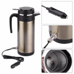 1200ml 12V24V autosoojendus veepudel roostevabast terasest elektriline autosisene veekeetja reisitermosid auto keeduvesi 24v black