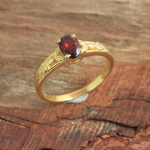 Granaat v&auml;&auml;riskivi kollane kullatud s&otilde;rmus 100% 925 sterling h&otilde;bedast k&auml;sitsi valmistatud ehted 5 kuld/kollane